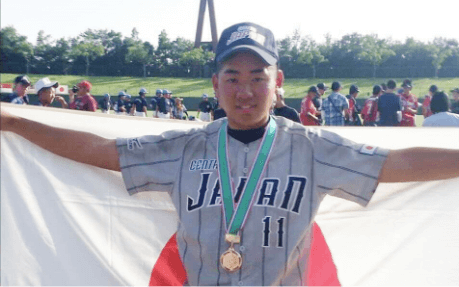 22期生 佐古拓也選手  ボーイズリーグ日本代表 世界大会優勝写真